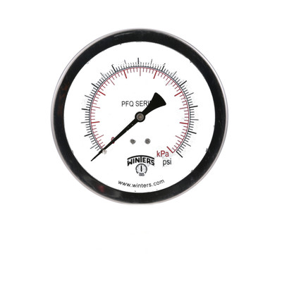Winters PFQ732, QUALITY FILLED 4" 30"-0-30 PSI/KPA 1/4" BACK, SS LIQUID FILLED GAUGE Winters PFQ732, QUALITY FILLED 4" 30"-0-30 PSI/KPA 1/4" BACK, SS LIQUID FILLED GAUGE