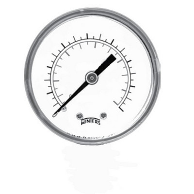 Winters PRL031, REGULATOR GAUGE 2"x1/4" NPT BACK 0/60 PSI/KPA,