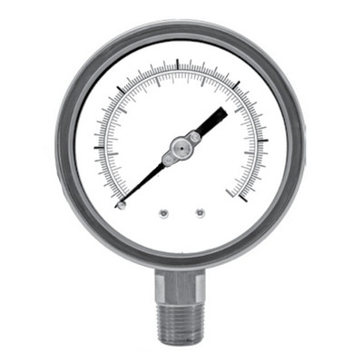 Winters PSC276, SS 4" SAFETY 0/2000 PSI/KPA 1/2" BTM,
