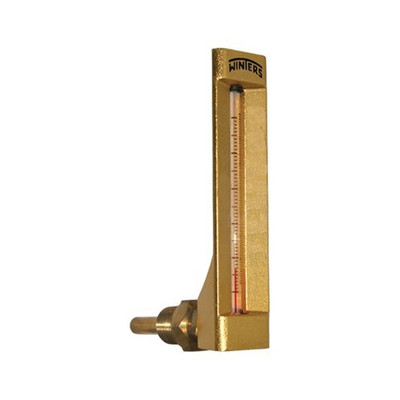 Winters TAG142AG6 , GC SERIES 50/400 F&C ANGLE FORM, 6", HVAC GOLD CASE THERMOMETER
