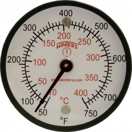Winters TMT7409 Surface Magnetic Thermometer, 50 to 750&deg;F (10 to 400&deg;C)