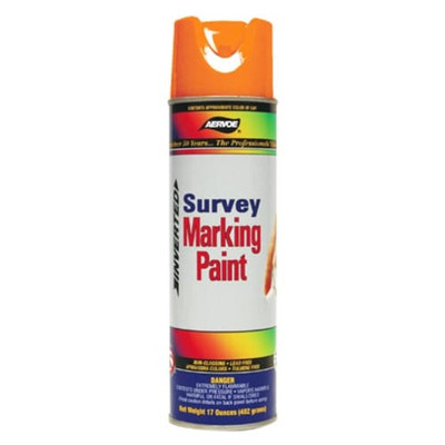 Aervoe 222 17 oz. Fluorescent Orange Survey Marking Paint Aervoe 222 17 oz. Fluorescent Orange Survey Marking Paint