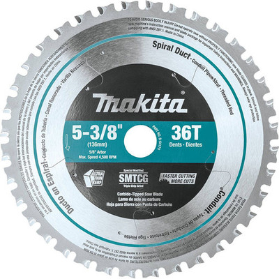 Makita B-64179 5-3/8" 36T Carbide-Tipped Saw Blade, Metal Makita B-64179 5-3/8" 36T Carbide-Tipped Saw Blade, Metal