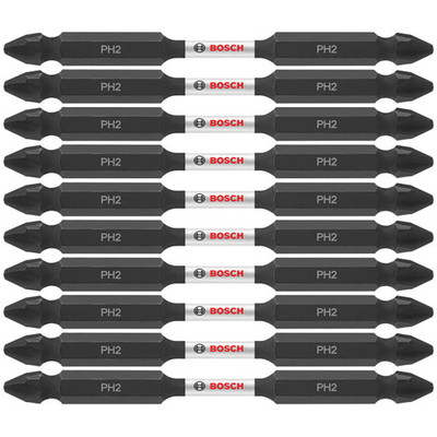 Bosch ITDEPH235B 10-Pc Impact Tough 3.5" Phillips #2 Double-Ended Bits