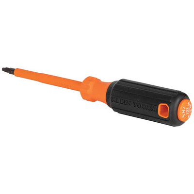 Klein 6844INS Insulated Screwdriver, #2 Square Tip, 4" Round Shank Klein 6844INS Insulated Screwdriver, #2 Square Tip, 4" Round Shank