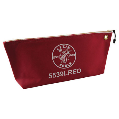 Klein Tools 5539LRED Canvas Bag with Zipper, Large Red Klein Tools 5539LRED Canvas Bag with Zipper, Large Red