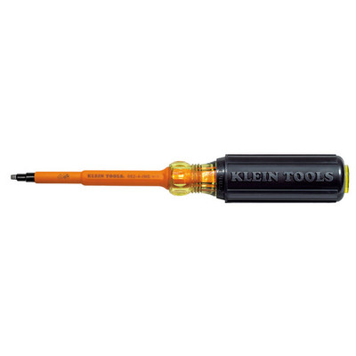 Klein 662-4-INS Insulated Screwdriver, #2 Square, 4" Shank