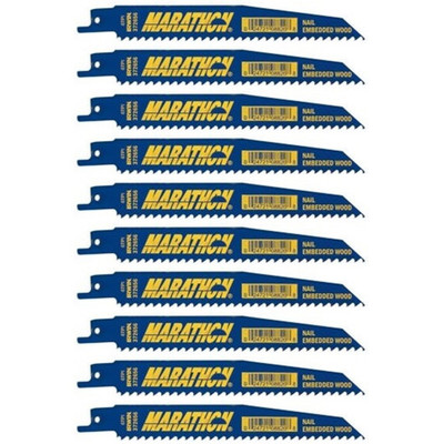 Irwin 1908380 10-Pack 6" 6-TPI Bi-Metal Reciprocating Saw Blades