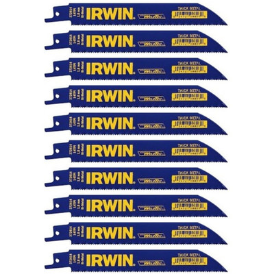 Irwin 1908581 10-Pack 6" 14-TPI Bi-Metal Reciprocating Saw Blades