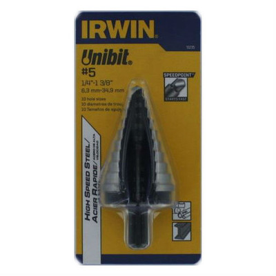 Irwin 10235 #5 Unibit 1/4" - 1-3/8" Irwin 10235 #5 Unibit 1/4" - 1-3/8"