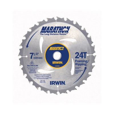 Irwin 24030 7-1/4" 24T Marathon Circular Saw Blade