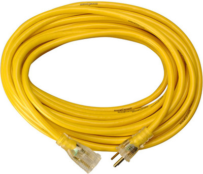 Yellow Jacket 2883 12/3 Heavy-Duty 15-Amp SJTW Contractor Extension Cord with Lighted Ends, 25-Feet Yellow Jacket 2883 12/3 Heavy-Duty 15-Amp SJTW Contractor Extension Cord with Lighted Ends, 25-Feet
