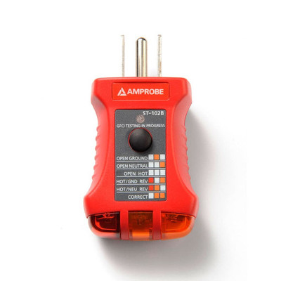 Amprobe 4160817 ST-102B AC Electrical Receptacle/Socket Tester with GFCI, 110-125V Amprobe 4160817 ST-102B AC Electrical Receptacle/Socket Tester with GFCI, 110-125V