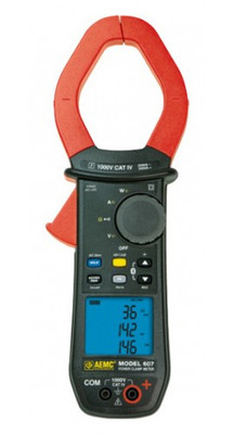 AEMC 607 Power Clamp Meter/Data Logger, 1000 V AC/DC, 2000 A AC/3000 A DC