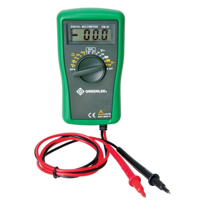Greenlee DM-25 Digital Multimeter, 600 VAC/VDC Greenlee DM-25 Digital Multimeter, 600 VAC/VDC