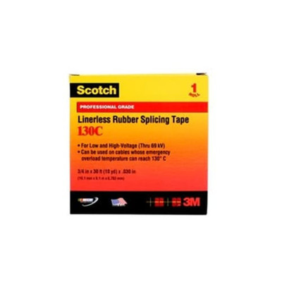 3M 41717 Scotch 130C 3/4"x 30' Linerless Rubber Splicing Tape 3M 41717 Scotch 130C 3/4"x 30' Linerless Rubber Splicing Tape