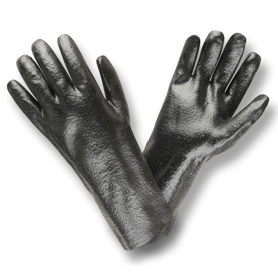 Cordova Safety  5014R 14" Black PVC Coated Gloves, Large