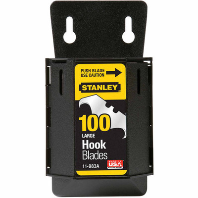 Stanley 11-983A Large Hook Blades w/ Dispenser - 100 Pack Stanley 11-983A Large Hook Blades w/ Dispenser - 100 Pack