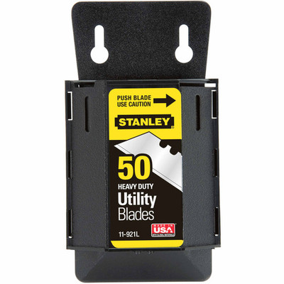 Stanley 11-921L Heavy Duty Utility Blades w/ Dispenser - 50 Pack Stanley 11-921L Heavy Duty Utility Blades w/ Dispenser - 50 Pack