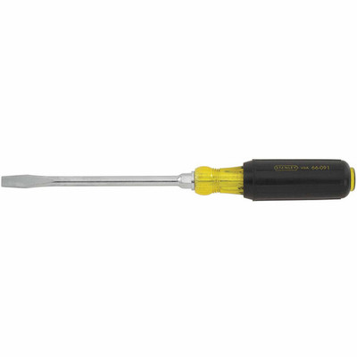 Stanley 66-091 Vinyl Grip Standard Slotted Tip Screwdriver 5/16" X 6"