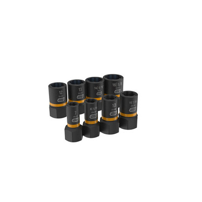 GearWrench 84782 8 Pc. 1/4" & 3/8" Drive Bolt Biter Impact Extraction Socket Set GearWrench 84782 8 Pc. 1/4" & 3/8" Drive Bolt Biter Impact Extraction Socket Set