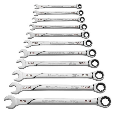 GearWrench 86450 11 Pc. 120XP Universal Spline XL Ratcheting Combination SAE Wrench Set GearWrench 86450 11 Pc. 120XP Universal Spline XL Ratcheting Combination SAE Wrench Set