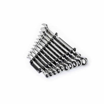 GearWrench 86758 10 Pc. 90-Tooth 12 Point Flex Head Ratcheting Combination SAE Wrench Set GearWrench 86758 10 Pc. 90-Tooth 12 Point Flex Head Ratcheting Combination SAE Wrench Set