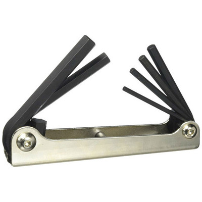 Proto J4973-TT Tether-Ready 6 Piece Metric Long Folding Hex Key Set