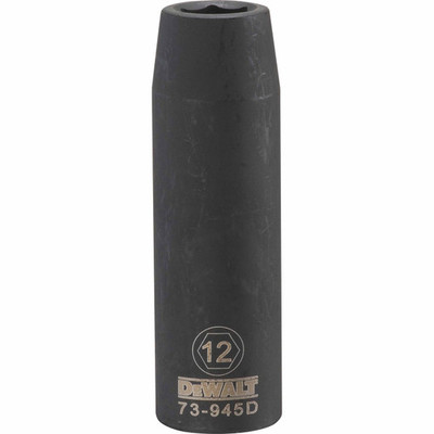 Dewalt DWMT73945OSP Mechanics 6 Point 1/2" Drive Deep Impact Socket 12 MM