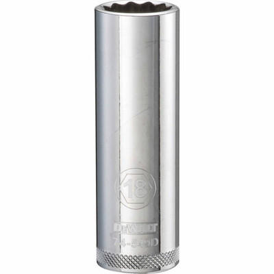 Dewalt DWMT74549OSP Mechanics 12 Point 1/2" Drive Deep Socket 18 MM Dewalt DWMT74549OSP Mechanics 12 Point 1/2" Drive Deep Socket 18 MM