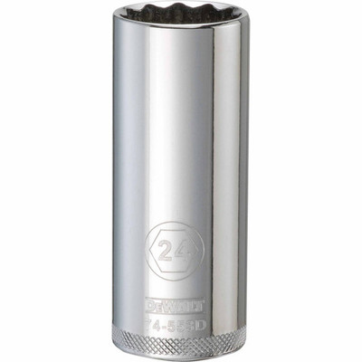 Dewalt DWMT74553OSP Mechanics 12 Point 1/2" Drive Deep Socket 24 MM Dewalt DWMT74553OSP Mechanics 12 Point 1/2" Drive Deep Socket 24 MM