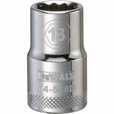 Dewalt DWMT74568OSP Mechanics 12 Point 1/2" Drive Socket 13 MM