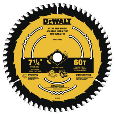 DeWalt DWA171460B10 7-1/4" 60T Small Diameter Circular Saw Blades Bulk (10) DeWalt DWA171460B10 7-1/4" 60T Small Diameter Circular Saw Blades Bulk (10)
