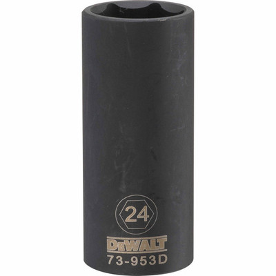 Dewalt DWMT73953OSP Mechanics 6 Point 1/2" Drive Deep Impact Socket 24 MM Dewalt DWMT73953OSP Mechanics 6 Point 1/2" Drive Deep Impact Socket 24 MM