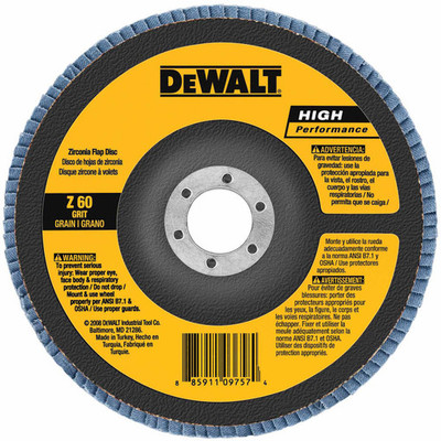 DeWalt DW8378 7x5/8-11 80 Grit Zirconia Flap Disc DeWalt DW8378 7x5/8-11 80 Grit Zirconia Flap Disc