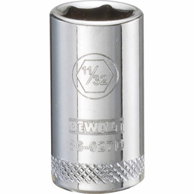 Dewalt DWMT86027OSP Mechanics 6 Point 1/4" Drive Socket 11/32" Dewalt DWMT86027OSP Mechanics 6 Point 1/4" Drive Socket 11/32"