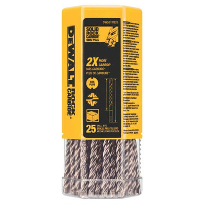 DeWalt DW5517B25 DeWalt 1/4" x 4" x 6" Solid Rock Carbide SDS+(Bulk-25) DeWalt DW5517B25 DeWalt 1/4" x 4" x 6" Solid Rock Carbide SDS+(Bulk-25)