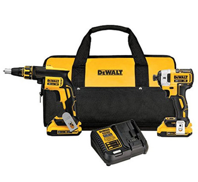 DeWalt DCK267D2 20V MAX XR Drywall Screwgun & Impact Driver Kit (2.0Ah) DeWalt DCK267D2 20V MAX XR Drywall Screwgun & Impact Driver Kit (2.0Ah)