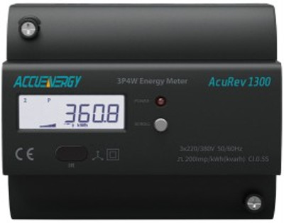 Accuenergy AcuRev 1314-5A-X0 DIN Rail Power/Energy Meter, 5 A/1 A CT input
