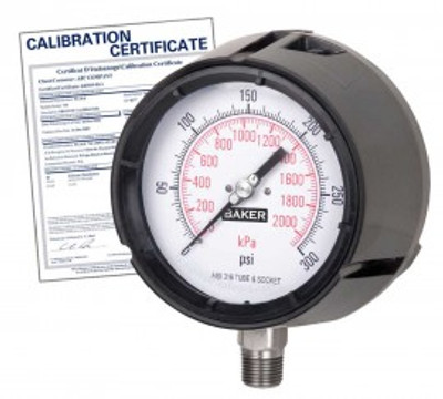 Baker LF45-1500P-1/2 Pressure Gauge, 0 to 1500 psi includes Traceable Certificate Baker LF45-1500P-1/2 Pressure Gauge, 0 to 1500 psi includes Traceable Certificate