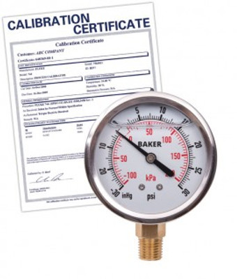 Baker AVNC-30 Pressure Gauge, 30"Hg-0 to 30 psi, includes Traceable Certificate Baker AVNC-30 Pressure Gauge, 30"Hg-0 to 30 psi, includes Traceable Certificate