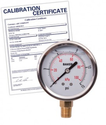 Baker AVNC-15P Pressure Gauge, 0 to 15 psi    includes Traceable Certificate Baker AVNC-15P Pressure Gauge, 0 to 15 psi    includes Traceable Certificate