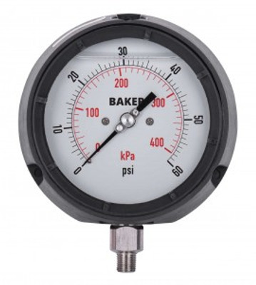 Baker LF45-60P-1/4 Pressure Gauge, 0 to 60 psi Baker LF45-60P-1/4 Pressure Gauge, 0 to 60 psi