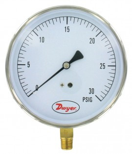 Dwyer SG5-G0322N Pressure Gauge, 0 to 30 PSI (0 to 200 kPa)