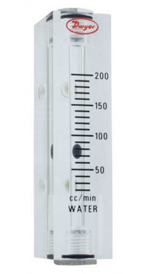 Dwyer VFA-43-EC-SS Flow Meter, 2" Scale, 3-20 GPH Water, End Connection/SS Wetted