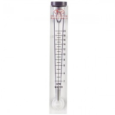 Dwyer VFC-153 Flow Meter, 5" Scale, 10-75 LPM Water