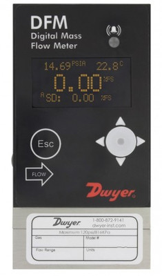 Dwyer DFM-22010-V-ALA2 Digital Flow Meter, 0 to 100 ml/min