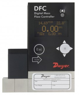 Dwyer DFC-32010-V-ALA2 Digital Flow Controller, 0 to 500 ml/min