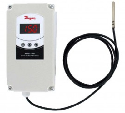 Dwyer TSW Series Weatherproof Digital Temperature Switch, 12 to 24 V AC/DC