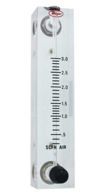 Dwyer VFB-53-BV Flow Meter, 4" Scale, 10-100 SCFH Air, Brass Valve